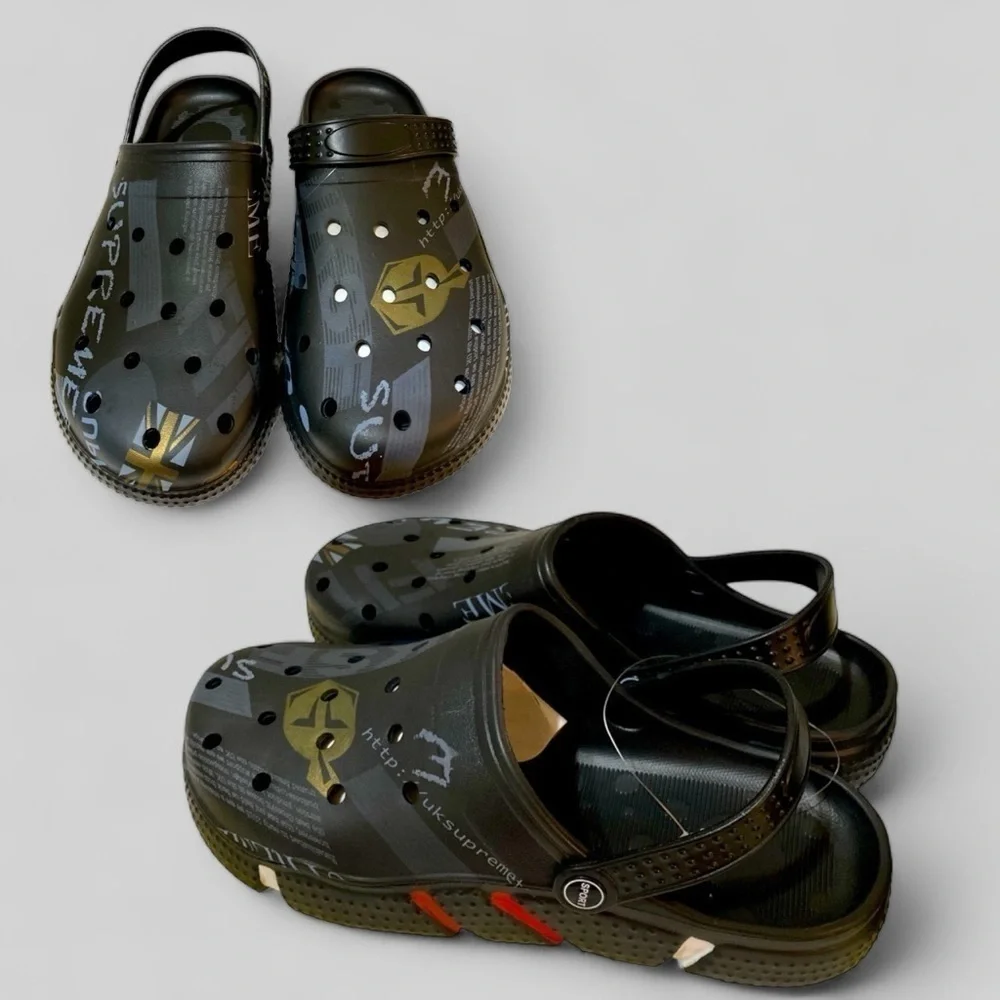Mens Graphic Mules Clogs